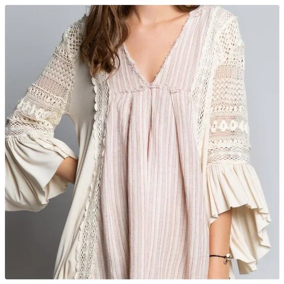 POL Casablanca Eye Catcher Linen Tunic Top - Picture 2 of 15